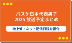 2025バスケ日本代表男子の放送予定まとめ！今日含む地上波とネット配信日程も