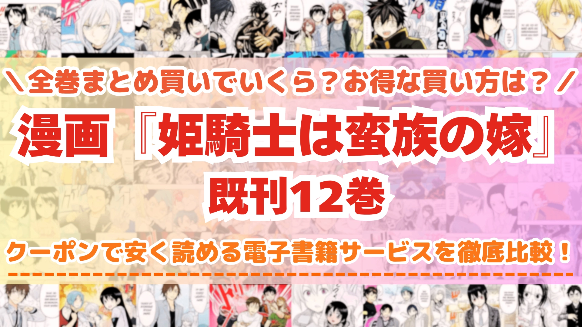 漫画『姫騎士は蛮族の嫁』はどこで読める？全巻を一番安く買える電子書籍サービスを比較